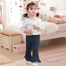 Neutocd Toddler Baby Girl 2-Pack Pants Bell Bottom Infant Baby Girl Solid Ribbed Cotton Leggings by TinyTreasures Baby Boutique