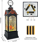 Halloween Snow Globe Lantern with 6 Hour Timer,Halloween Decorations Indoor for Home,Halloween Decor,USB or Battery Powered for Halloween Lanterns,Halloween Skeleton-B by CozyNest Decor