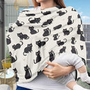 Binienty Cozy Car Seat Covers for Baby Boys Girls,Cartoon Cat Stretchy Infants Carseat Canopies Breathable Soft Infants Stroller Cover Baby Shower Gifts by TinyTreasures Baby Boutique