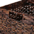 Rectangular Woven Water Hyacinth Basket,Dark Storage Basket With Inside Handle Shelves Kitchen Office Desk (Small) by GreenHaven Gardens