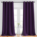 NICETOWN Thick Blackout Curtain and Drapes - (52 x 120, Royal Purple, Pack of 2) Thermal Insulated Grommet Top Window Draperies for Bedroom, Block Out Light Curtain Panel by TinyTreasures Baby Boutique