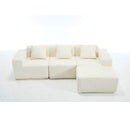 L-Shape Modern Minimalist Modular Sectional Sofa with Deep Seats by HouseOfZazla