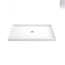 Shower Base, Center Drain With Durable Construction - Gloss White by HouseOfZazla