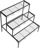 DOEWORKS 3 Tier Stair Style Metal Plant Stand, Garden Shelf for Large Flower Pot Display Rack Indoor Outdoor, Black by GreenHaven Gardens