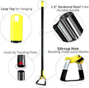 DonSail Hoe Garden Tool - Scuffle Garden Hula Hoes for Weeding Gardening Long Handle Heavy Duty - Adjustable Weeding Loop Stirrup Hoe 30-43 Inch Black by GreenHaven Gardens