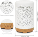Earnest Living Smart Wifi Essential Oil Diffuser White Ceramic Diffuser 250 ml with Alexa Google Home App Phone Control LED and Auto Off Office Humidifier Aromatherapy Diffusers for Essential Oils by TinyTreasures Baby Boutique