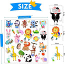 Brand, Cute Animals 21PCS Thick Gel Clings Stickers for Kids, Animal Decals, Airplane Birthday Party Supplies, Wide Application, Removable, Reusable, Cartoon Pattern, Indoor Usage by CozyNest Decor