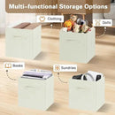 GhvyenntteS Storage Cubes 12 Pack, 11 Inch Cube Storage Bins with Dual Handles, Collapsible Fabric Storage Bins for Shelves Closet, Storage Baskets for Organizing Clothes, Bedding, Books, Beige by CozyNest Decor