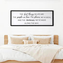 The Best Things in Life Framed Wall Art, 40''×15'' Rustic The Best Things in Life Sign for God Jesus Christ Prayer, Horizontal Holy Inspirational Family Home Decor by CozyNest Decor