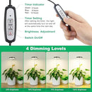 LORDEM Plant Grow Light, Full Spectrum LED Plant Light for Indoor Plants, Growing Lamp with Auto On/Off Timer, 4 Dimmable Brightness, Ideal for Indoor Plants, Black by GreenHaven Gardens
