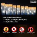 Sky Blue Flameless Candle, with Built-in Star Clusters, 9 LED Candles, 11 Button Remote Control, 24-Hour Cycle Timing, Flashing Flames, Real Wax, Battery Powered. (Full Sky Star Series)… by CozyNest Decor