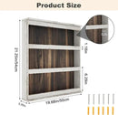 Nisorpa 3 Tier Spice Rack Wall Mount, Rustic Burnt Wood Wall Hanging Spice Rack Kitchen Spice Shelf Organizer for Seasoning Jars or Condiment Bottles, 19.68 x 3.35 x 21.25 Inches by CozyNest Decor