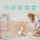 Foldable Wooden Playpen,Large Baby Gate Playpen with Child-Proof Lock-Easy Assembly, Portable Design for Babies & Toddlers- Shape& Size Adjustable Baby Fence Play Area(Wood, 6 Panel) by TinyTreasures Baby Boutique