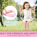 TURFEE Heavy Duty Swing Seat Pink Color with 66” Chain, Swing Set Accessories Replacement with Snap Hooks for Kids Outdoor Play Playground by GreenHaven Gardens
