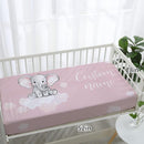Personalized Nursery Crib Bedding Set: Custom Name 5 Piece Baby Crib Sets with Starry Sky Elephant Design - Toddler Double Layer Blanket Set, Comfortable Crib Bed Sheets for Baby Grils by TinyTreasures Baby Boutique