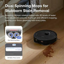 roborock Qrevo S Robot Vacuum and Mop, Self-Drying, Auto Mop Washing, 7000Pa Suction, Self-Emptying & Refilling, 10mm Auto Lifting, 200RPM Spinning Mops, Smart Obstacle Avoidance, Black by CozyNest Decor