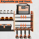 Power Tool Organizer with Charging Station Wall Mount, 3 Layer Expanded Heavy Duty Garage Organization, 45.5 Inch Length Garage Tool Storage, 8 Drills, 2 Assemble Method, Orange by GreenHaven Gardens