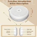 Portable White Noise Sleep Sound Machine for Home and Travel. Perfect for Your Sleeping Baby with a dimmable Night Light and Long Battery Life. Baby Essential Adult/Child Lock Feature by TinyTreasures Baby Boutique