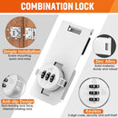 Keyless Cabinet Lock with Combination, Locker Code Lock with 3-Digit Combination, Security Door Lock for Drawers, Lockers, Bifold Doors, Small Doors, Closets, Refrigerators (White-2pcs) by TinyTreasures Baby Boutique