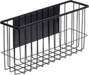 dedoot Magnetic Holder Locker 14.1"x 3.9"x 7" Strong Magnetic Black Mesh Holder Magnetic Basket Organizer Shelf Rack for Whiteboard,Fridge, Sponge, Recipe, Beverage,Refrigerator,Office File Foil by CozyNest Decor