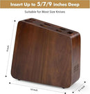 Magnetic Knife Block 10 x 9 Inches, Double Sided Magnetic Knife Holder and Kitchen Knife Organizer Storage, 7 Slots Acacia Wood Universal Knife Block for Chefs by CozyNest Decor