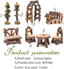 Fairy Garden Accessories, LATTOOK 8PCS Miniature Table and Chairs Set Fairy Garden Furniture Ornaments Kit for Dollhouse Accessories Home Outdoor Micro Landscape Decoration by GreenHaven Gardens