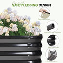 5-in-1 Adjustable Raised Garden Bed Kit | Galvanized Planter Boxes for Vegetables, Flowers | 12" Tall, Multiple Sizes (8x3x1ft, 9x2x1ft, 10x1x1ft, 6x5x1ft, 7x4x1ft) | Outdoor Metal Raised Bed, Grey by CozyNest Decor