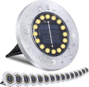 Solar Ground Lights-Waterproof Solar Lights Outdoor Garden- Solar Disk Lights-Upgraded 16LED Bright in-Ground Lights-Landscape Lights for Pathway, Yard, Lawn, Patio, Walkway (16 Pack Warm Light) by GreenHaven Gardens