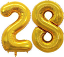 GOER Number 28 Balloons for 28th Birthday Party Decorations,42 Inch Jumbo Foil Helium 82 Balloons for 82nd Birthday Party Decoration (Gold) by TinyTreasures Baby Boutique
