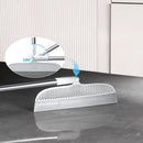 Magic Broom Floor Squeegee Pet Hair Remover, Silicone Squeegee Broom for Floor, 51.77" Long Handle for Carpet, Bathroom Tile, Hardwood, Fur,Garage, Liquid Spills, Fine Dust by GreenHaven Gardens