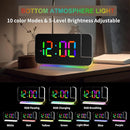 Projection Alarm Clock for Bedroom Ceiling,RGB Digital Clocks with 10 Colors RGB Night Light,Loud Alarm Clock for Heavy Sleepers,USB C Charger Port,Snooze,12/24H,Auto Dimming by TinyTreasures Baby Boutique