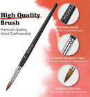 Watercolor Brush Set, Fuumuui 7pcs Professional Sable Paint Brushes with Extended Needle, Round Point, Flat, Dagger, Cat's Tongue for Watercolor, Acrylic, Gouache – Detail & Wash Painting by TinyTreasures Baby Boutique