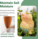 Self Watering Spikes, Self Watering Globes, Owl Shape Plant Watering Device, Terracotta Plant Watering Stakes, Automatic Watering Spikes for Indoor Outdoor Plants 4 Packs by GreenHaven Gardens
