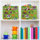 Storage Basket Bin Halloween Horror Pumpkin Organizer Basket Collapsible Shelf Basket Cube with handle for Nursery Bedroom Bathroom by TinyTreasures Baby Boutique