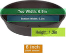 Plant Saucer 6 Inch 4 Pack 6 8 10 12 14 16 18 20 25, Plastic Plant Trays for Pots，Extra-Deep Plant Water Dray Tray, Bird Bath Bowl, Heavy Flower Plant saucers Indoors and Outdoor No Holes 6in-4 brown by GreenHaven Gardens