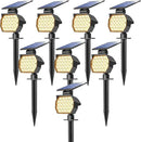 NIORSUN Solar Spot Lights Outdoor,23 LEDs Landscape Lighting with Auto On/Off and 3 Lighting Modes, IP67 Waterproof Spotlights,Outdoor Solar Lights for Yard Garden,8 Pack(Warm White) by GreenHaven Gardens