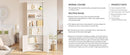 Tall White Bookcase with Doors – Wooden Bookshelf with Storage Cabinet & Shelves for Living Room, Bedroom, or Office by CozyNest Decor