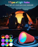 Portable Bluetooth Speaker Wireless with 9 Color Lights, 20H Playtime, Stereo Pairing, Deep Bass, IPX6 Waterproof, Bluetooth 5.3, Small Speaker for Home, Party, Outdoor, Camping, Beach, Gift by TinyTreasures Baby Boutique