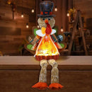 Lighted Christmas Doll, Plush Light Up Christmas Doll Toy Holiday Present, Battery Operated Xmas Gifts Winter Mantle Tabletop Decor (Brown Thanksgiving Turkey 16in) by CozyNest Decor