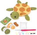WaldyWop Crochet Kit for Beginners – Easy to Follow Tutorials, Ergonomic Hook & Tangle-Free Yarn, Complete DIY Craft Set for Girls 8-12 & Women, Stress Relief & Home Decor (Turtle Coaster) by TinyTreasures Baby Boutique
