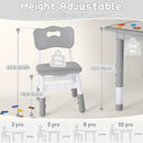 Toddler Table and Chair Set, Height Adjustable-Upgrade Kids Table and 2 Chairs for Ages 3-8, Multi-Activity Toddler Play Table with Graffiti Desktop for Home/Daycare/Classroom by CozyNest Decor