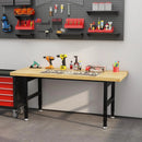 60" Work Bench, Adjustable Height Workbench, Heavy-Duty Thicker Work Table, 2000 LBS Load Capacity Workstation for Garage, Workshop, Office, Home by GreenHaven Gardens