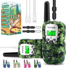 Vvinca Walkie Talkies for Kids Rechargeable 2 Pack, Army Toys for Boys Girls Ages 3-13 Outdoor Military Camping Toy, 3KM Long Range Walkie-Talkie 2 Way Radios 22 CH with Flashlight Birthday Gift by TinyTreasures Baby Boutique