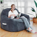 Giant Bean Bag Chair, Oversized Bean Bag Chairs for Adults and Kids, Gaming Chair Stuffed Memory Foam | Storage | Non-Slip, Removable Bean Bag Sofa Comfy Chair for Bedroom, Livingroom (Grey) by CozyNest Decor