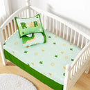 Cloele Crib Bedding Set for Boys,4 Piece Dinosaur Baby Bedding Set,Standard Size Toddler Nursery Bedding Includes Comforter,Crib Skirt,Fitted Sheet&Pillowcase,Soft Dinosaur Blanket-Green by TinyTreasures Baby Boutique