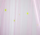 BCBYou Bed Canopy Mosquito Net with Fluorescent Stars Glow in Dark for Baby, Kids, and Adults, for Cover The Baby Crib, Kid Bed, Girls Bed Or Full Size Bed (Pink) by TinyTreasures Baby Boutique