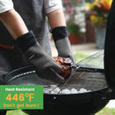 GEEKHOM BBQ Gloves Heat Resistant Oven Mitts - Silicone Grilling Gloves with 14" Long Arm Protection - Waterproof Pot Holder Non-Slip for Men & Women, Kitchen Cooking, Baking, Camping, Gray by GreenHaven Gardens