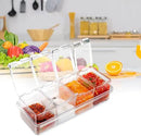 Clear Seasoning Box, 4 Piece Seasoning Rack Spice Pots, Plastic Storage Container Condiment Jars with Lids and Spoon, Storage Container Spice Jar for Salt Sugar Tea Herbal Coffee Beans by CozyNest Decor