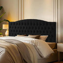 Velvet Upholstered Headboard King/Cal King Size Latest Model Wall Mount, Bed Frame Mount, Featuring High-Density Sponge Padding, Luxury Texture Easy Assembly Comfort and Style-Black by CozyNest Decor