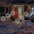 Snowflake Lights Outdoor, 5 Large Snowflake Christmas Pathway Lights Outdoor Christmas Decorations Yard Sidewalk Walkway Driveway Marker Stake, White by GreenHaven Gardens